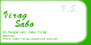 virag sabo business card